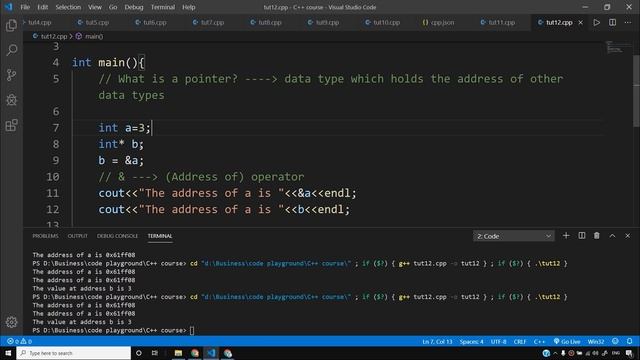 Pointers in C++ | C++ Tutorials for Beginners #12