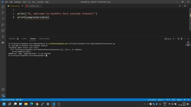 PYTHON - Interpreter vs Compiler | Practical Demo  #2