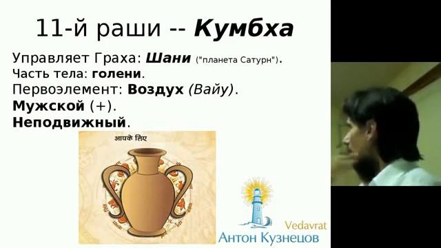 Антон Кузнецов (Ведаврат). Раши Кумбха (созвездие Водолея).