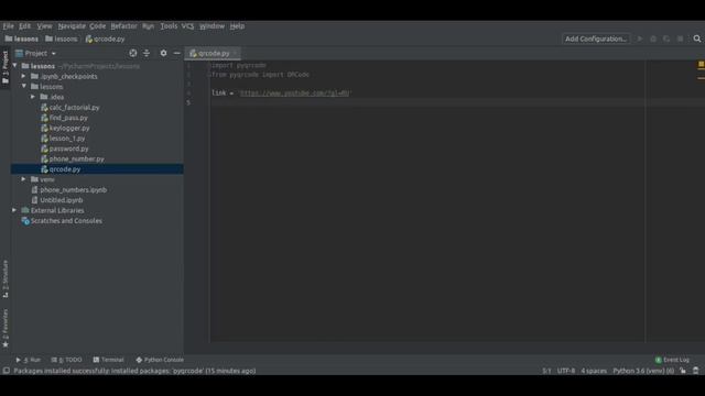 Пишем программу для создания QRCode на Python 3 | Программирование на Python 3