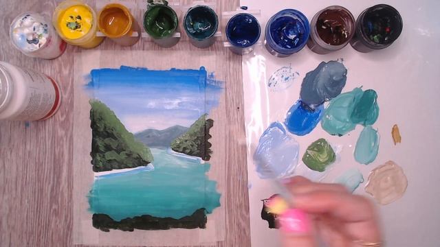 Рисуем летний пейзаж гуашью смотреть онлайн