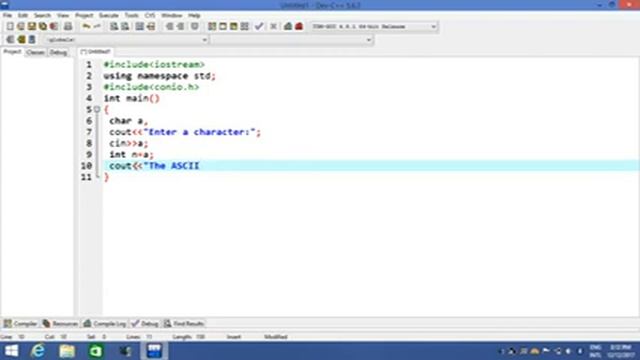 Write a program that inputs a character and displays its ASCII code смотреть онлайн
