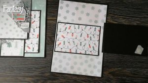 #СП_СнегИскрится  Мастер-класс по первому развороту новогоднего альбома  Скрапбукинг