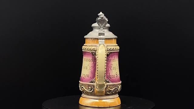 Старинная пивная кружка мануфактура Адольфа Дизингера 1900 г смотреть онлайн