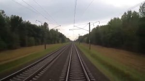 Минск Пассажирский   Брест Центральный из кабины машиниста ЭПр HD