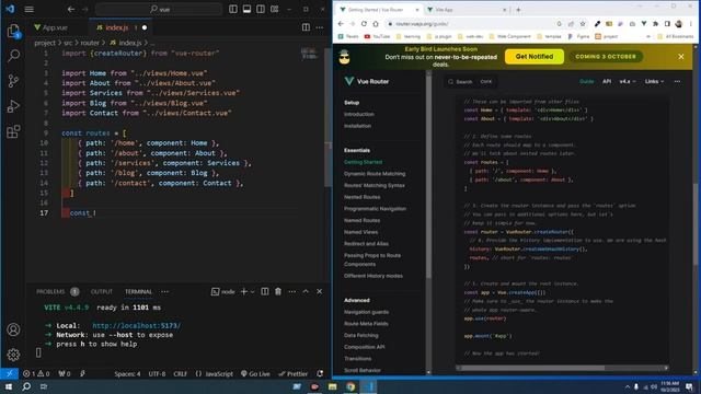 Vue Router Installation in vue js 3