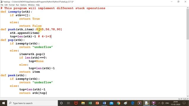 CLASS XII COMPUTER SCIENCE WITH PYTHON CH-8 Data Structure-II Stack