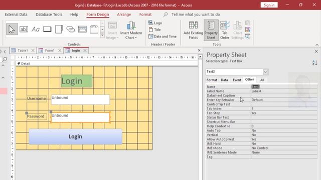How to create login form in Microsoft Access VBA 2023