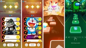 Crazy Frog - Doraemon - Chicken Song - Among Us | Tiles Hop EDM Rush