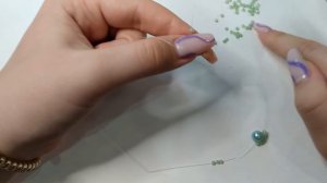 Как сделать колечко из бисера Жемчужину // Простое плетение