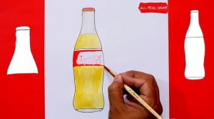 How to DRAW Coca Cola Bottle Step by Step | DRAWING Coca Cola Bottle | All Real Draw