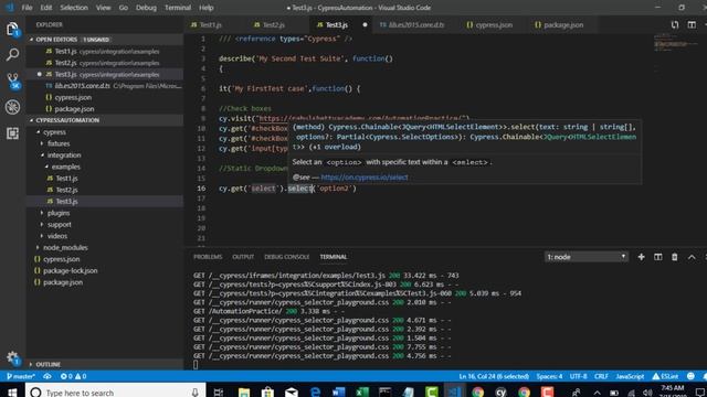 027 Handling static dropdowns using select command with Cypress смотреть онлайн