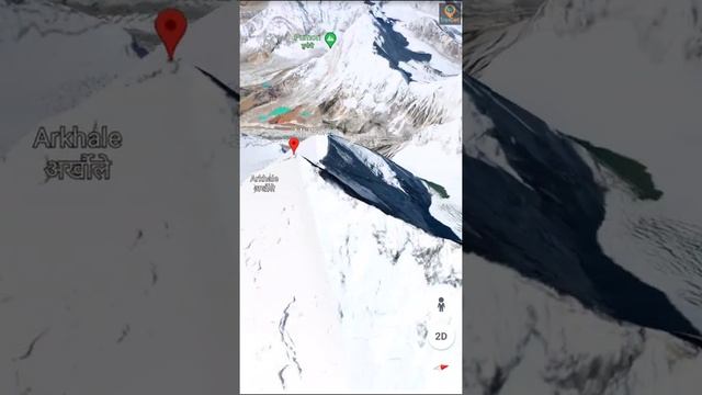 Mount Everest 360 View on Google Earth | Amazing View of Mount Everest #Shorts