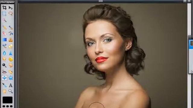 Фотошоп урок1-Уменшения носа и Увлечения губ смотреть онлайн