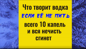 Всего 10 капель водки - любая беда и нечисть уйдёт из вашего дома
