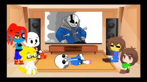 UNDERTALE react to VHS'SANS!' VS Sans AU[Alternate Universe]