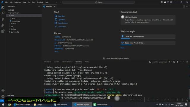 [DJANGO] Install. Create Django Project. Make Virtual Environment. Add SuperUser. Python Tutorial