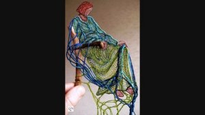 Необычные вязаные картины спицами и крючком в модной технике