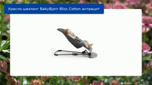 Кресло-шезлонг BabyBjorn Bliss Cotton антрацит
