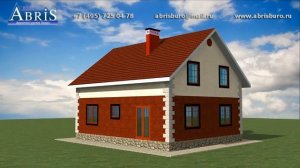 K1194-144 Проект удачного мансардного дома с террасой и двухскатной крышей