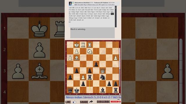 Chessable Masters Play-In - Round 1 || Nodirbek Abdusattorov vs Vladimir Fedoseev - March 13, 2023