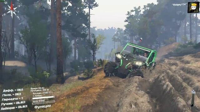 Багги Polaris RZR 900xp в Spin Tires