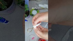 Елочная ватная игрушка "Сосулька"