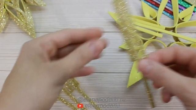 ⭐ЗВЕЗДА НА ЁЛКУ⭐Рождественское украшение из фоамирана DIY⭐