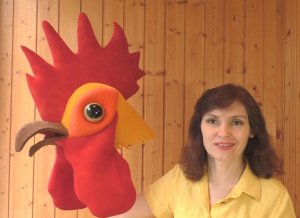 Как сделать маску петуха из поролона