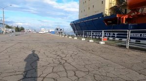 4k Архангельск. Прогулка у ледокола Диксон.