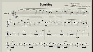 Sunshine - Backing track and sheet music for Sax Alto, Tenor, Soprano, Guitar, Flute