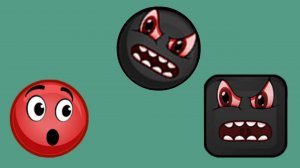 КРАСНЫЙ ШАР против чёрных шаров и квадратов. Мультик ИГРА для детей на Игрули TV. Red Ball Roll