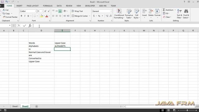 Microsoft Excel Tutorial - upper Function | Excel 2013/2016/2019