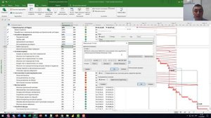 Плановый процент выполнения задач в MS Project Pro