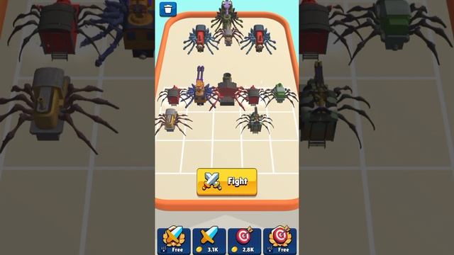 Merge Spider Train | Choo Choo Train Merge Game | #mobilegame #uffgameplay