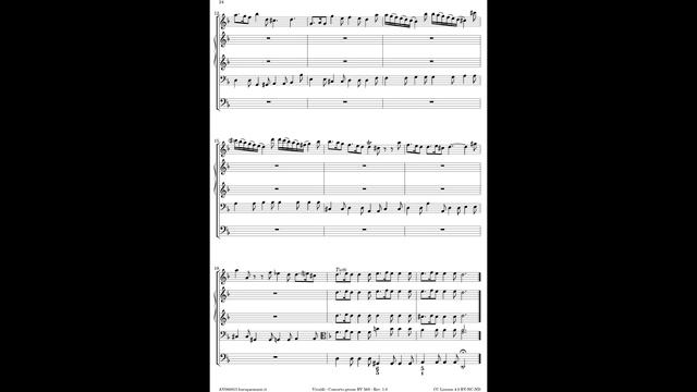 Antonio Vivaldi - Concerto in F major RV 569 Sheet Music Score