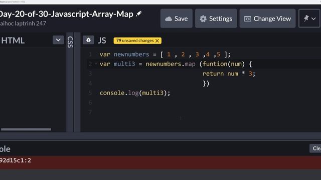 HọC LẬP TRÌNH WEB GAME MIÊN PHÍ HTML - CSS - JAVASCRIPT FRONT END , Day 20 Array Map смотреть онлайн