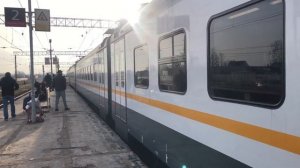 ЭП2Д-0232 ЦППК Перекраска Наше Подмосковье На станции Столбовая