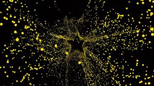 Yellow Starfield Particle Animation | Free Motion Graphics | 4K UHD