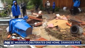 California storm causes mudslide, destroying Beverly Crest home