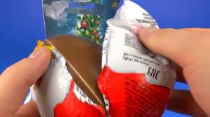 Новогодний Плейдо Игрушки Киндер Макси Сюрприз Свинка Пеппа Surprise Kinder Masha i Medved