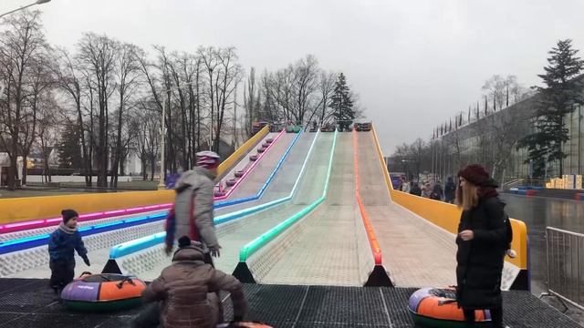 ВДНХ#зима#горки#бублики#катание#VDNH#winter#russia#moscow#slide