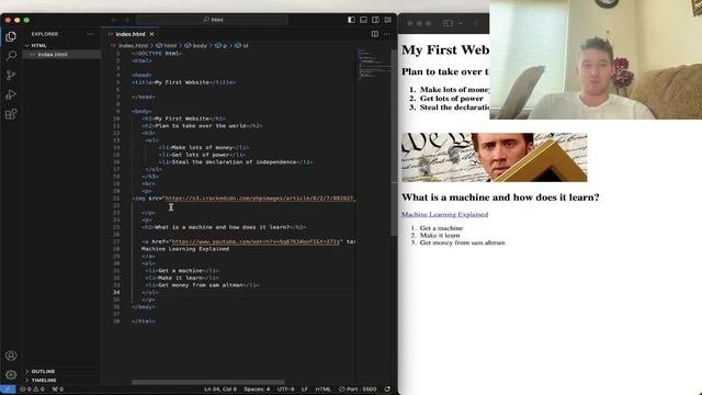 Making My First Website (Learning HTML)