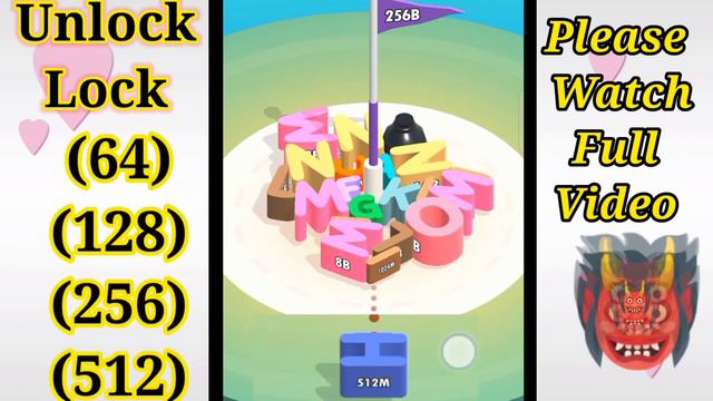 Merge Blocks 3D 2048 puzzle | unlock number ball in merge block 3d video games new update#2
