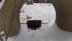 абиссинская скважина зимой в колодце Ногинский район