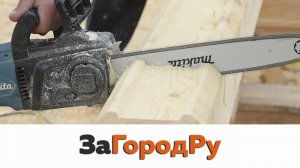 Монтаж дома из профилированного бруса, запил чаш вручную