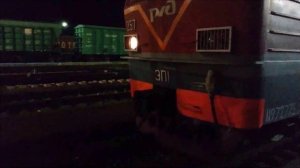 Сцепление в Оренбурге ЭП1 вечером