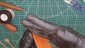 Французский шов. Седельный шов ёлочкой. French saddle stitch. Как полировать урезы с Tokonole