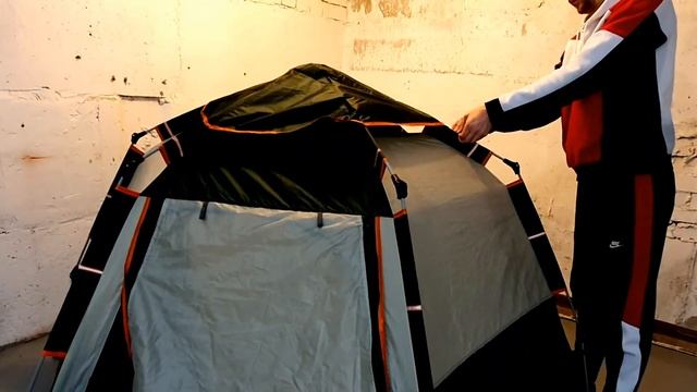 Палатка автоматическая двухслойная на 3-4 человека смотреть онлайн