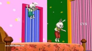 Five Little Babies jumping on the Bed | Kids' Songs | 3D Nursery Rhymes for Children